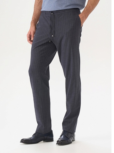 Брюки классические на кулиске зауженные - G051SZ0030LE MAUPA/P Брюки муж. (VR033, 48, 6)