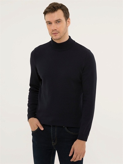 Водолазка хлопковая с воротником-стойка - G051GL0TK0LEOB Кофта муж. (VR033, S)