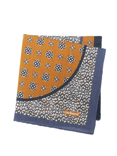 Платок нагрудный льняной с узорами - A051SZ090KTNIY23-KTN2 Платок муж. (571)