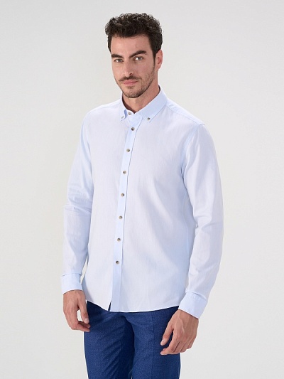 Рубашка повседневная приталенная - G051SZ0040BONS Сорочка муж. (VR003, 40)