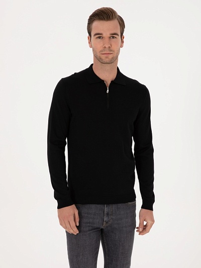 Джемпер с отложным воротником на молнии - G051SZ0TK0ELZIP Кофта муж. (VR046, 2XL)