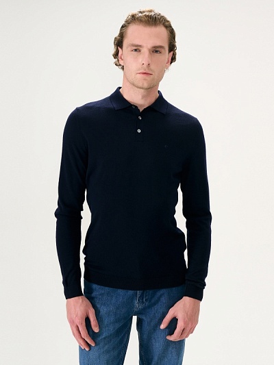 Поло с длинным рукавом из шерсти - G051SZ0TK0MEGIP Кофта муж. (VR033, M)