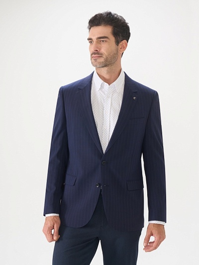 Пиджак в полоску из смесовой шерсти - G051SZ0020EMANY/C Пиджак муж. (VR033, 46, 6)