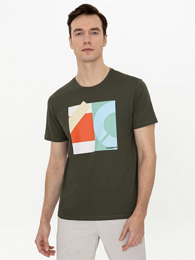 Футболка с абстрактным принтом - G051SZ0110ADELE Футболка муж. (VR027, 2XL)