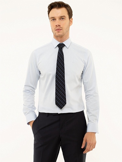 Рубашка классическая из хлопка приталенная - G051SZ0040GOGPRO SLM Сорочка муж. (VR003, 38)