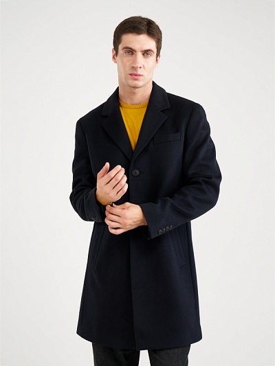 Пальто однобортное шерстяное с добавлением кашемира - G051SZ0050DECOYAN-R Пальто муж. (VR033, 56)