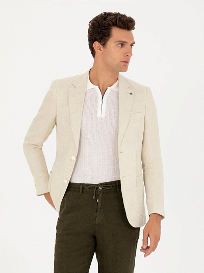 Пиджак классический льняной - G051SZ0020OLIA/C Пиджак муж. (VR011, 56, 6)