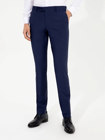 Брюки классические из смесовой шерсти зауженные - G051SZ0030THEO/P Брюки муж. (VR059, 56, 6)