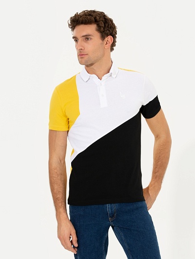 Футболка-поло в стиле колор блок - G051SZ0110ISOLE Футболка муж. (VR044, 2XL)
