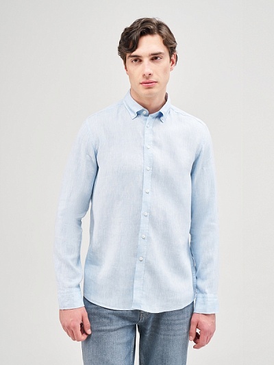 Рубашка льняная приталенная - G051GL0040LUZON_25Y Сорочка муж. (VR036, 40)