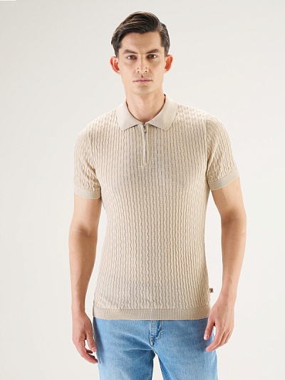 Футболка-поло с воротником на молнии - G051SZ0TK0BERTA Кофта муж. (VR049, 3XL)