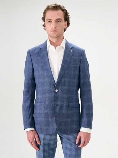 Пиджак в клетку из шерсти - G051SZ0020CHARLES/C Пиджак муж. (VR036, 46, 6)