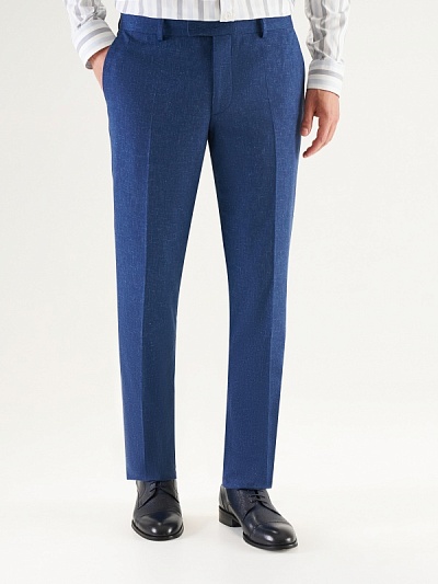 Брюки классические с добавлением льна зауженные - G051SZ0030BLAIR/P Брюки муж. (VR033, 46, 6)