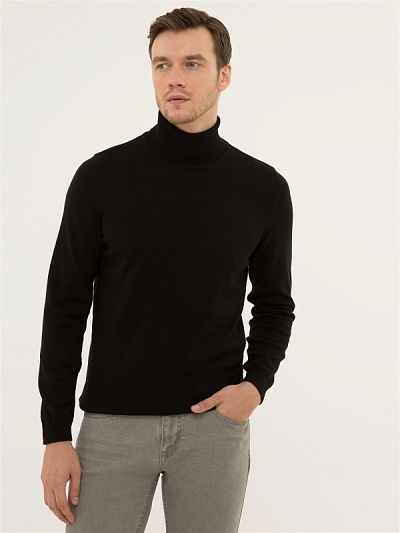 Водолазка хлопковая с воротником-стойка - G051GL0TK0LEOT Кофта муж. (VR046, L)