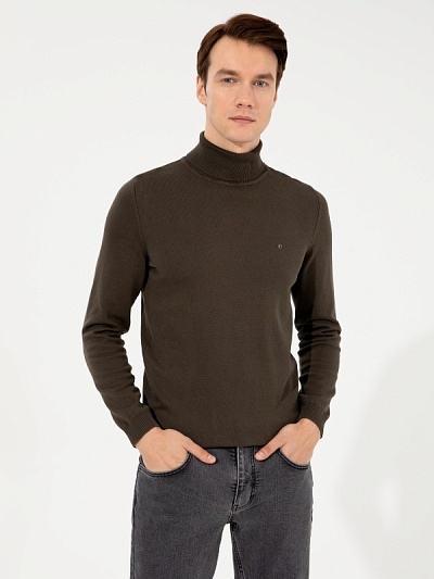 Водолазка хлопковая с воротником-стойка - G051GL0TK0LEOT Кофта муж. (VR027, 2XL)