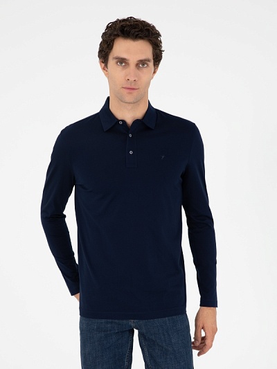 Поло с длинным рукавом из хлопка - G051SZ0820HERBERT Толстовка муж. (VR033, XL)