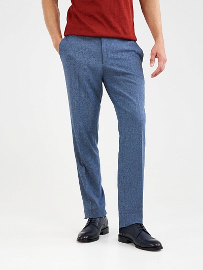 Брюки классические из смесовой шерсти зауженные - G051SZ0030CRONY/P Брюки муж. (VR028, 52, 6)