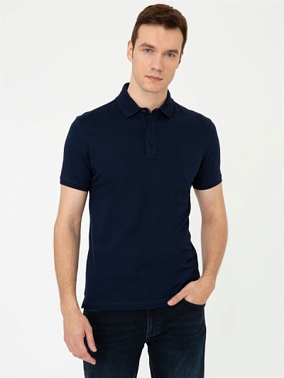 Футболка-поло из ткани пике - G051SZ0110CT Футболка муж. (VR033, S)