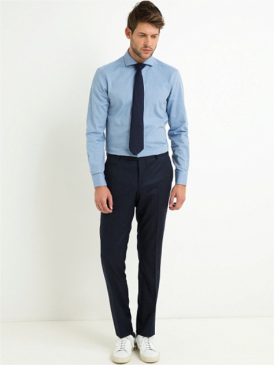 Брюки классические из шерсти зауженные - G051SZ0030VALTUS/P Брюки муж. (VR033, 46, 6)