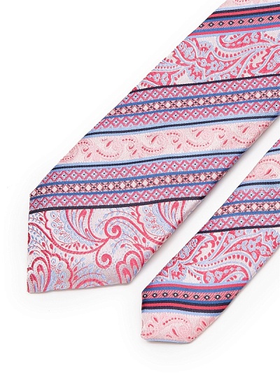 Галстук жаккардовый из шелка с узором - A051SZ0900IY21IPKK28 Галстук муж. (950)