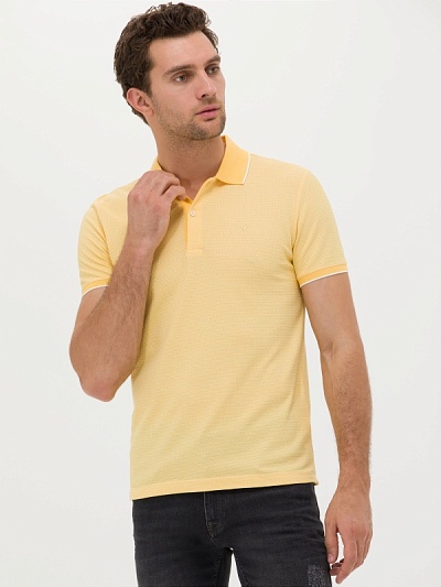 Футболка-поло с контрастным воротником - G051SZ0110KEZU Футболка муж. (VR044, XL)