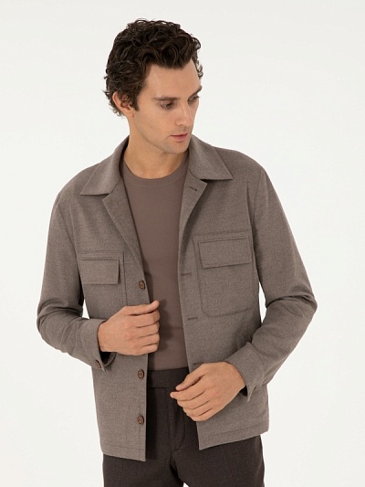 Рубашка плотная свободная - G051SZ0020HOUNS/C Пиджак муж. (VR052, 58)