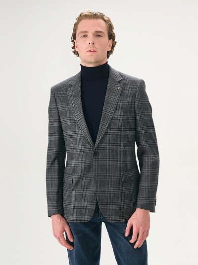 Пиджак в клетку из смесовой шерсти - G051SZ0020ERIC/C Пиджак муж. (VR006, 50, 6)