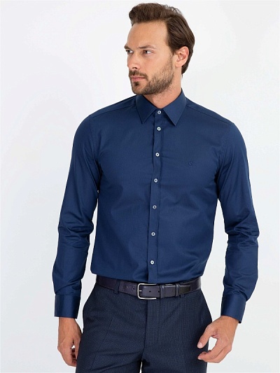 Рубашка классическая из хлопка приталенная - G051SZ0040GOSPRO SLM Сорочка муж. (VR033, 38)