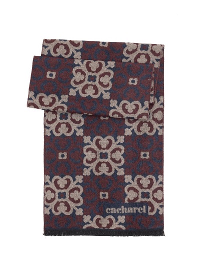 Шарф из вискозы с узором - A051SZ0DHATKSK23-VIS7 Шарф муж. (900)