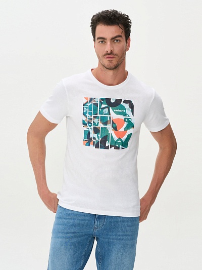 Футболка с абстрактным принтом - G051SZ0110SLANY Футболка муж. (VR013, 2XL)