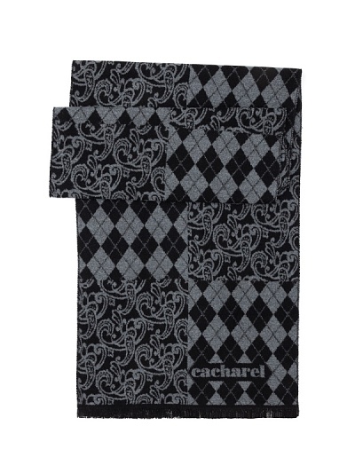 Шарф из вискозы с узором - A051SZ0DHATKSK23-VIS6 Шарф муж. (100)