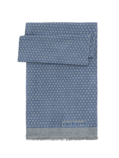 Шарф из вискозы с узором - A051SZ0DHATKSK23-VIS4 Шарф муж. (300)