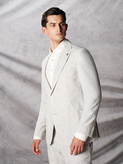 Пиджак с добавлением льна - G051SZ0020OLIVA/C Пиджак муж. (VR001, 46, 6)