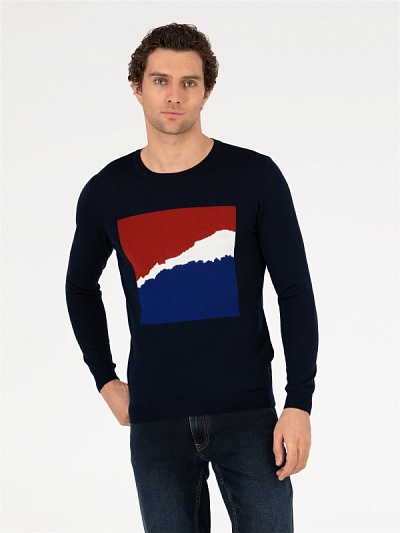 Джемпер с принтом - G051SZ0TK0JAKE Кофта муж. (VR033, XL)