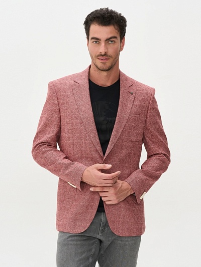 Пиджак из смесовой шерсти с добавлением льна и шелка - G051SZ0020DUBLIN Пиджак муж. (VR014, 50, 6)