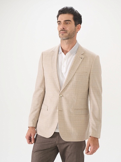 Пиджак в клетку из шерсти - G051SZ0020JORGE/C Пиджак муж. (VR011, 46, 6)