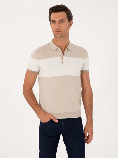 Футболка-поло хлопковая с добавлением шелка и кашемира - G051SZ0TK0PIO Кофта муж. (VR011, M)