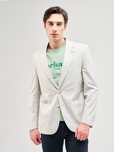 Пиджаки из смеси шерсти и хлопка с добавлением шелка - G051SZ0020TETH_C Пиджак муж. (VR001, 44, 6)