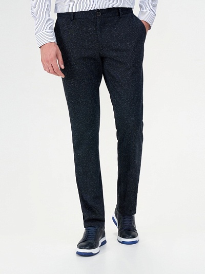 Брюки текстурированные с добавлением шерсти зауженные - G051SZ0030LUXEM/P Брюки муж. (VR033, 52, 6)