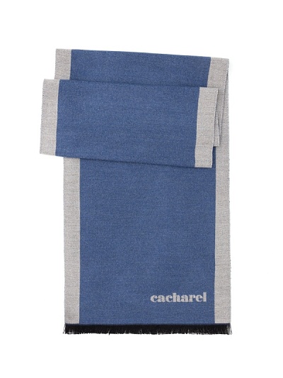 Шарф из вискозы с контрастной окантовкой - A051SZ0DHATKSK23-VIS1 Шарф муж. (300)