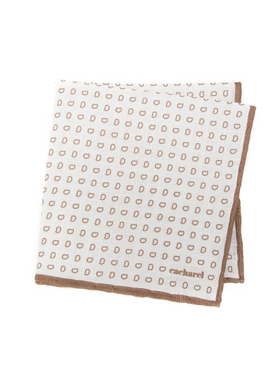 Платок нагрудный льняной с узором - A051SZ090KTNIY23-KTN5 Платок муж. (400)