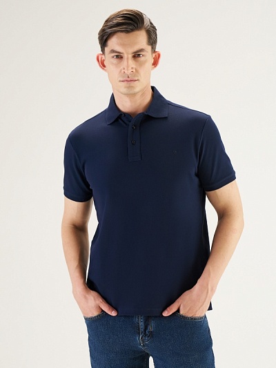 Футболка-поло из ткани пике - G051SZ0110KRUZA Футболка муж. (VR033, M)