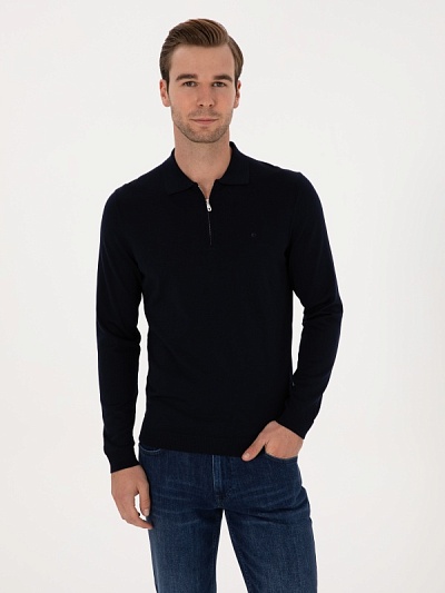 Джемпер с отложным воротником на молнии - G051SZ0TK0ELZIP Кофта муж. (VR033, M)