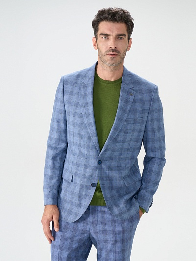 Пиджак шерстяной в клетку - G051SZ0020ISTANBUL/C Пиджак муж. (VR036, 54, 6)