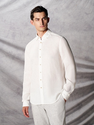 Рубашка льняная приталенная - G051GL0040LUZON Сорочка муж. (VR013, 2XL)