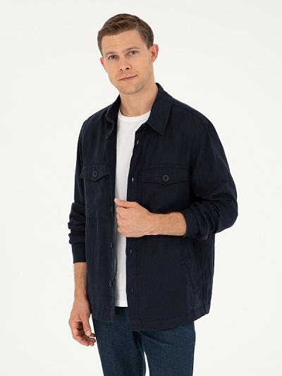 Рубашка льняная свободная - G051SZ0040VALERT-C Сорочка муж. (VR033, S)