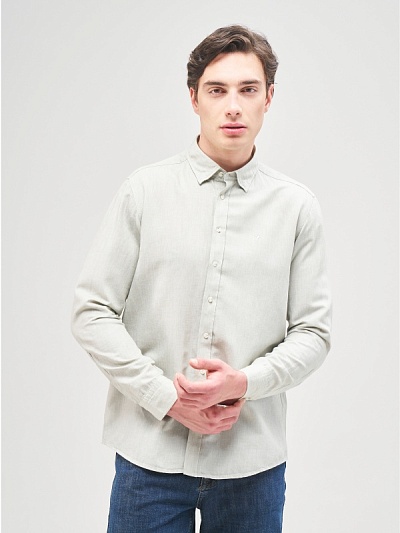 Рубашка с добавлением льна приталенная - G051SZ0040ALENE Сорочка муж. (VR016, L)