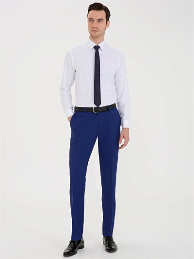 Брюки классические из шерсти зауженные - G051SZ0030LEBBIE/P Брюки муж. (VR089, 56, 6)