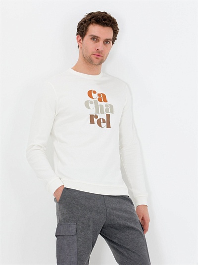 Свитшот с надписью - G051SZ0820BIANCO Толстовка муж. (VR013, L)