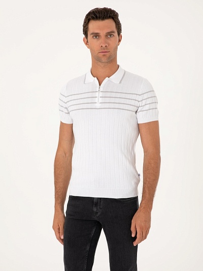 Футболка-поло трикотажная с воротником на молнии - G051SZ0TK0FRESIA Кофта муж. (VR013, 3XL)